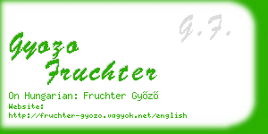 gyozo fruchter business card